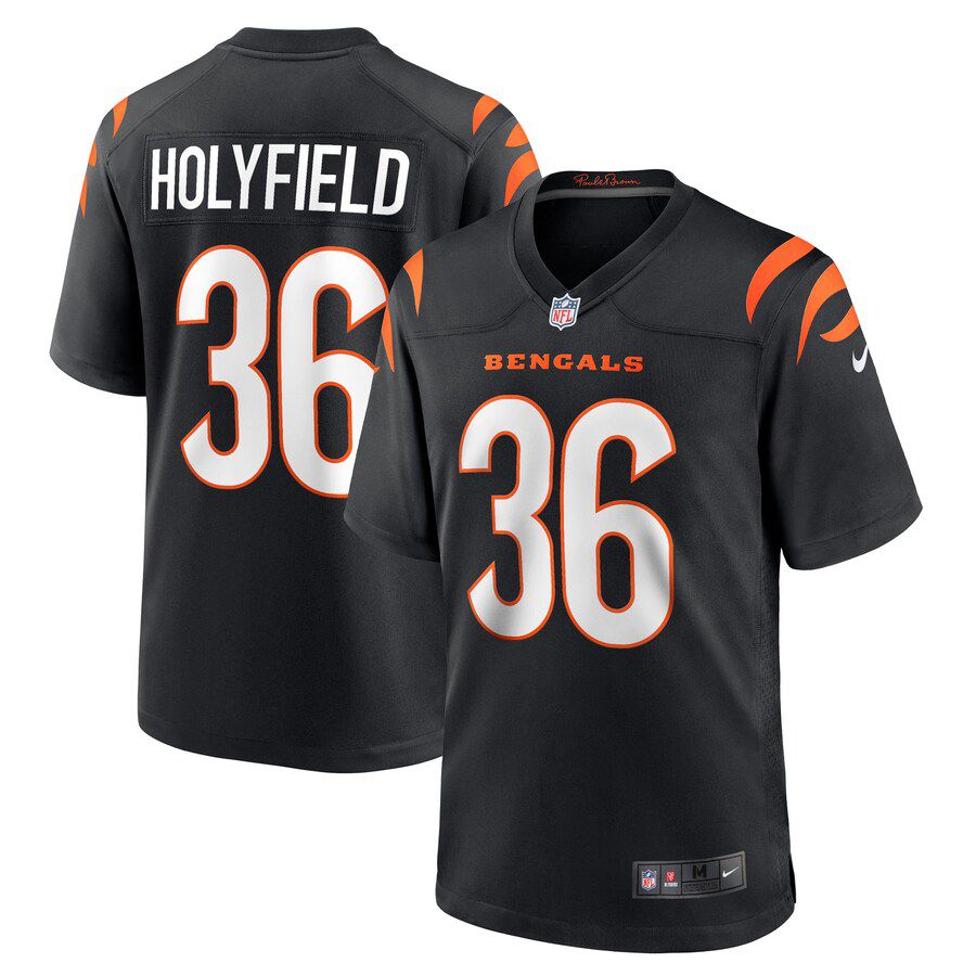 Men Cincinnati Bengals #36 Elijah Holyfield Nike Black Game Player NFL Jersey